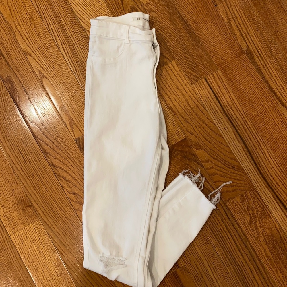 Zara White Skinny Jeans
